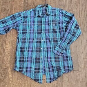 💥GEORGE STRAIT 2XLT pearl snap blue